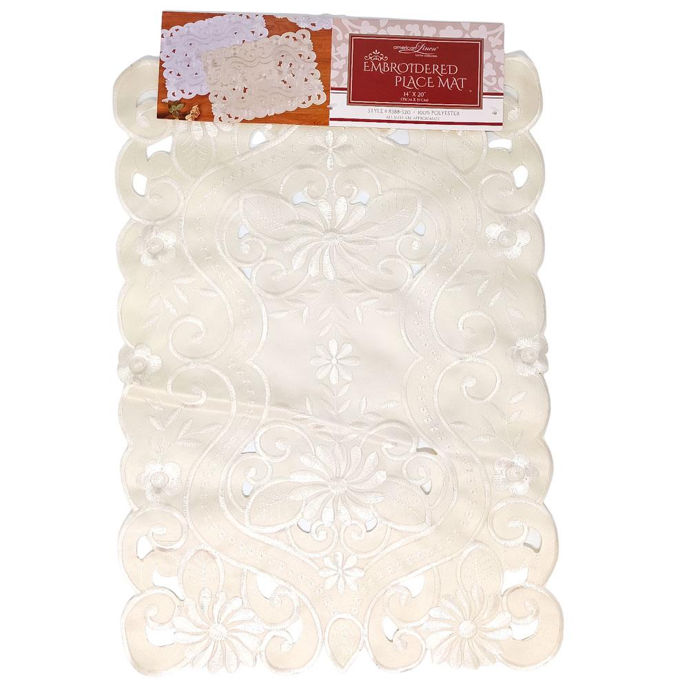 Tapete Bordado American Linen 14" x 20"