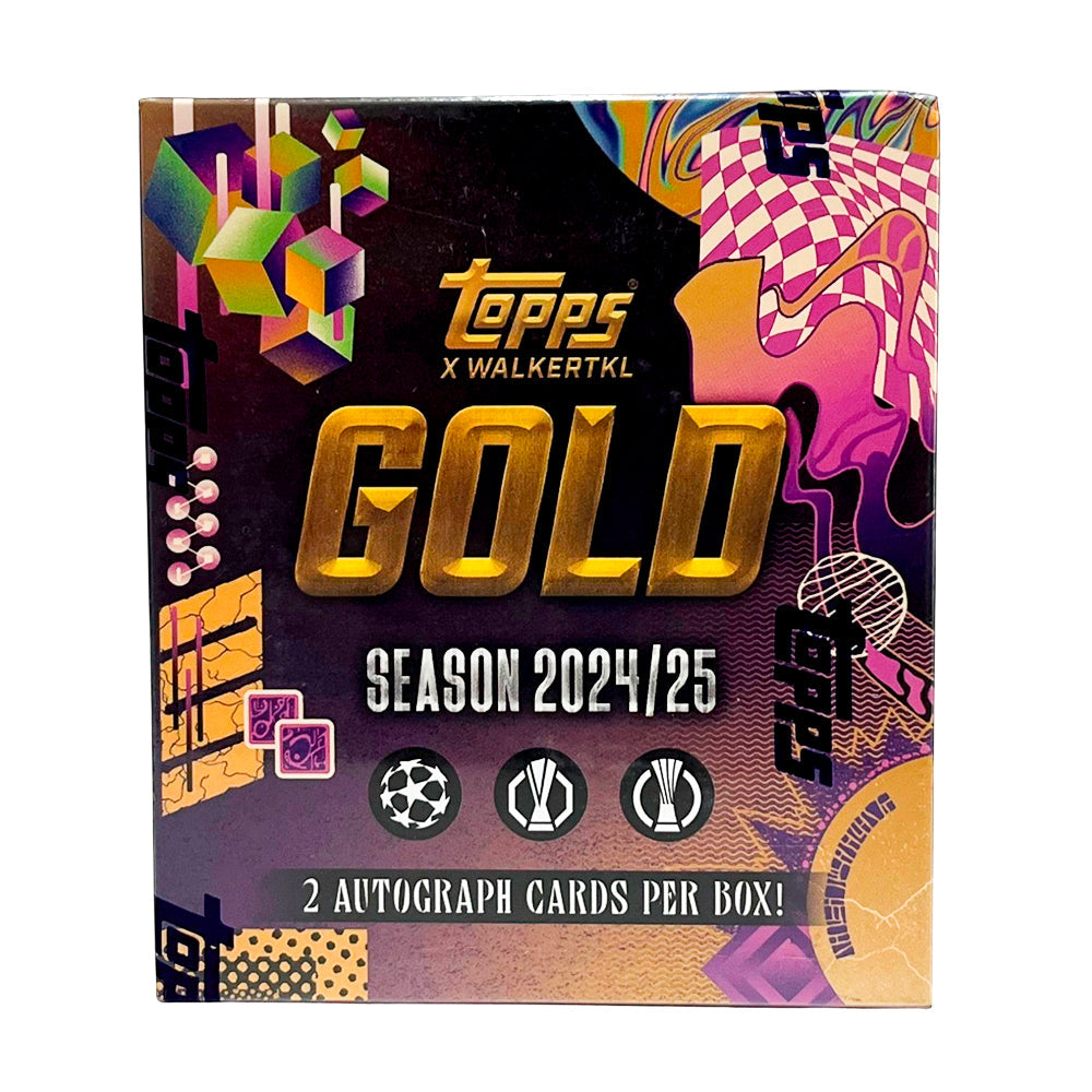 UEFA Club Competitions Gold 24-25 caja de cartas Topps