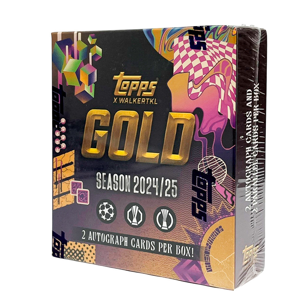 UEFA Club Competitions Gold 24-25 caja de cartas Topps