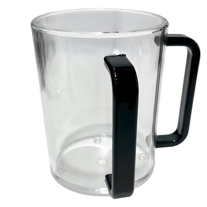 Taza Acrílica Multiusos Lillian de 26 Onzas clara de asas negras. En el Titán Panamá.