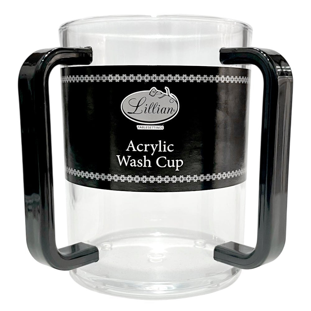 Taza Acrílica Multiusos Lillian de 26 Onzas clara de asas negras. En el Titán Panamá.