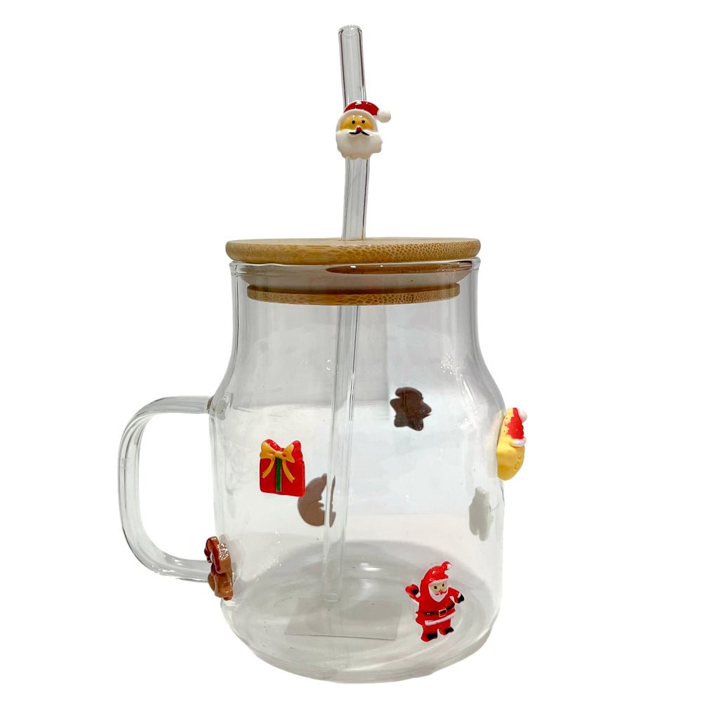 Taza Con Carrizo De Vidrio Transparente 13 X 9 CM Surtido - Christmas Elegance