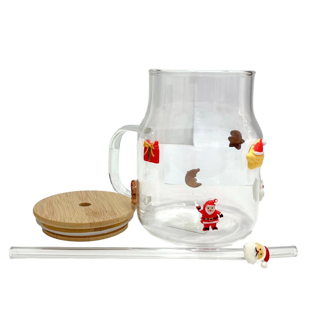 Taza Con Carrizo De Vidrio Transparente 13 X 9 CM Surtido - Christmas Elegance