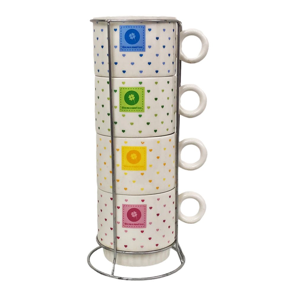 Tazas Daily Usa de Cerámica 4 piezas 7 oz
