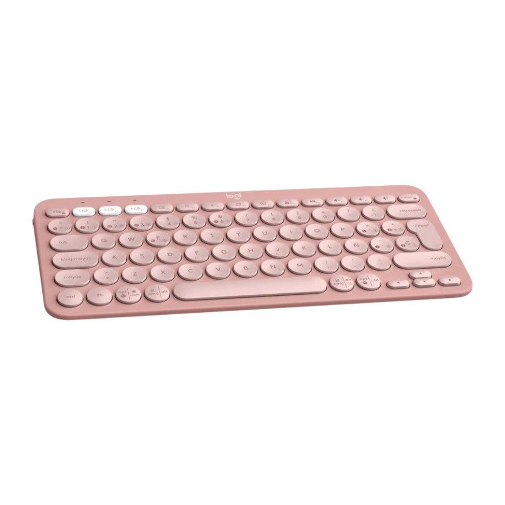 Teclado Logitech Pebble Keys 2 K380 - Rosado - Logitech - Titan.com.pa - 097855186379