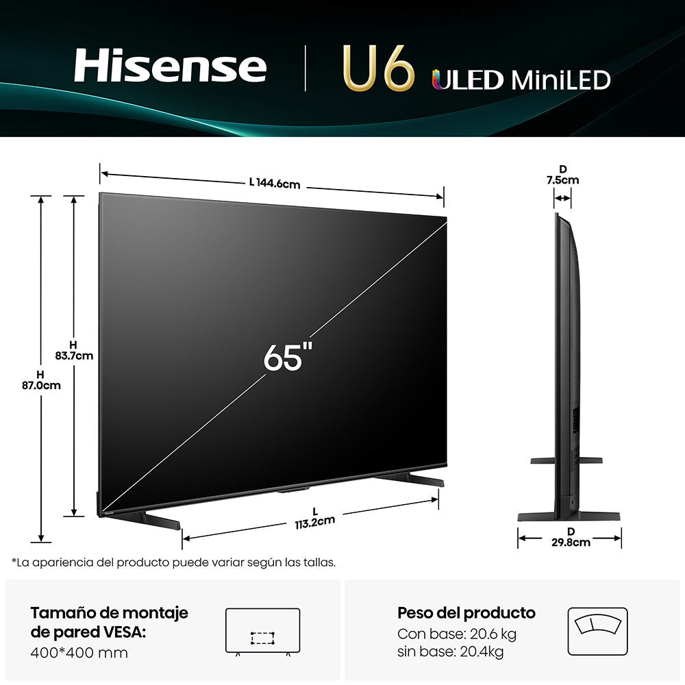 Televisor Hisense 65" Smart Mini LED 4K - Hisense - Titan.com.pa - 6942351422053