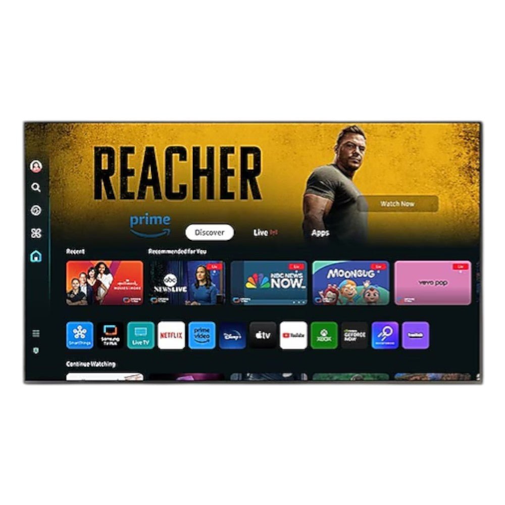 Televisor Samsung 55 pulg QLED 4K. Imágenes nítidas, sonido envolvente y funciones inteligentes, en Titán Panamá.