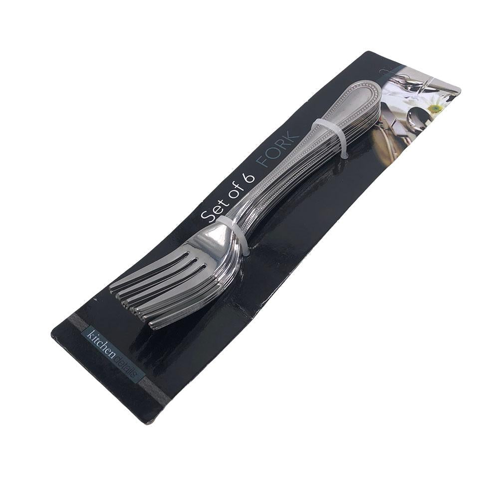 Tenedor Kitchen Helper de Acero Inoxidable 6 Piezas