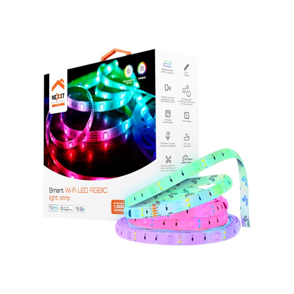 Tira de Luz Led Inteligente Nexxt Solutions Wi - Fi / RGBIC de 5m - Nexxt Solutions - Titan.com.pa - 798303058032