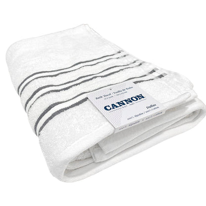 Toalla De Baño Cannon Dallas 27” X 54” Blanco/Gris - Cannon - Titan.com.pa - 7453122822396