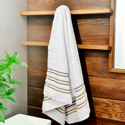 Toalla De Baño Cannon Dallas 27” X 54” Blanco/Taupe - Cannon - Titan.com.pa - 7453122822433