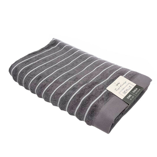 Toalla De Baño Seville 76 CM X 152 CM Gris/Blanco - Royal Heritage - Royal Heritage - Titan.com.pa - 7453130034521