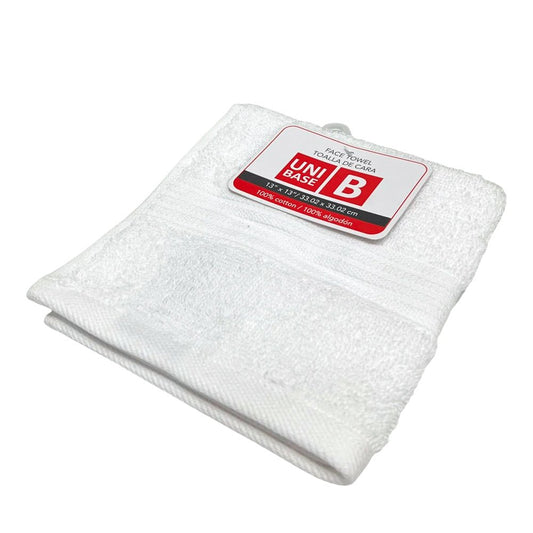 Toalla De Cara Ibiza 13” X 13” Blanco - Unibase - Unibase - Titan.com.pa - 7453122800059
