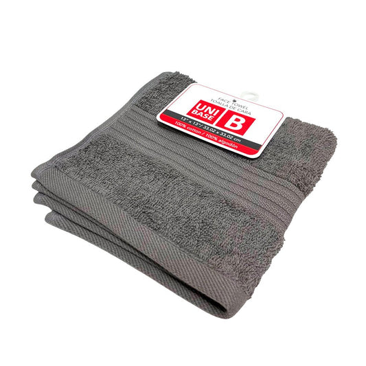 Toalla De Cara Ibiza 13” X 13” Gray - Unibase - Unibase - Titan.com.pa - 7453122800066