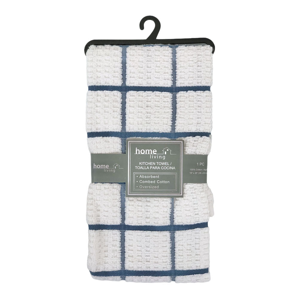 Toalla de Cocina Home Living 115 gsm de 15 x 25 - Azul