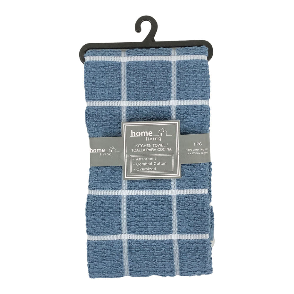 Toalla de Cocina Home Living 115 gsm de 15 x 25 - Azul Marino