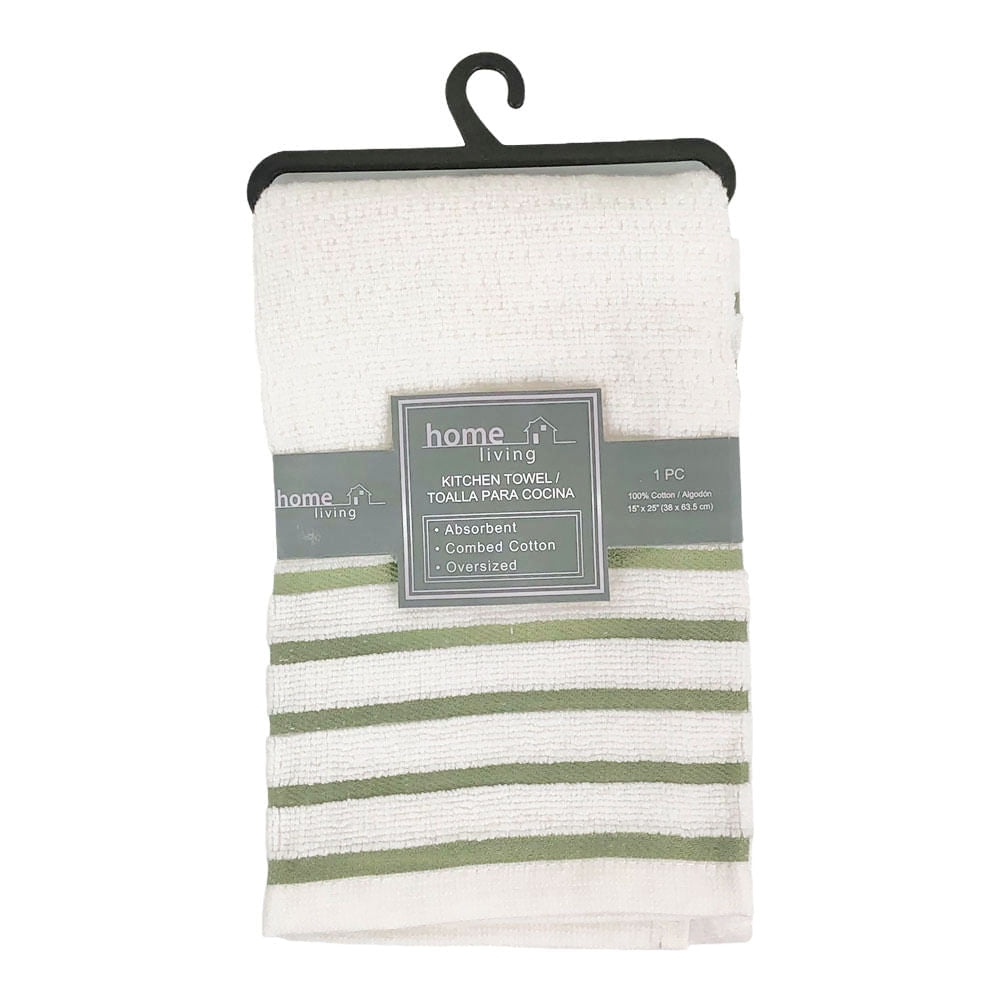 Toalla de Cocina Home Living 115 gsm de 15 x 25 - Gris Claro