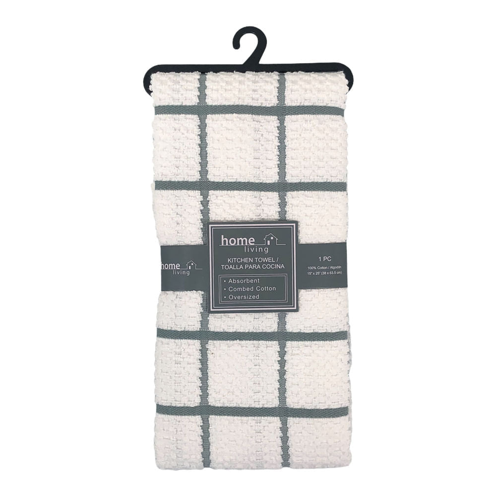 Toalla de Cocina Home Living 115 gsm de 15 x 25 - Gris