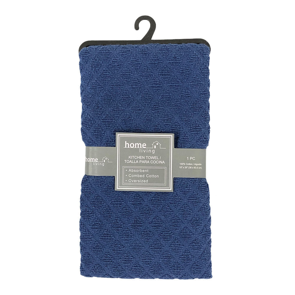 Toalla de Cocina Home Living de 15 x 25 - Azul Marino