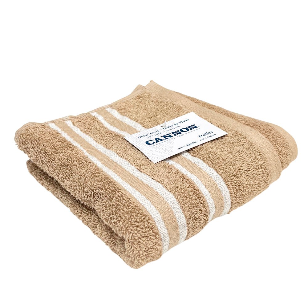 Toalla De Mano Cannon Dallas 16” X 28” Taupe/Blanco - Cannon - Titan.com.pa - 7453122822402