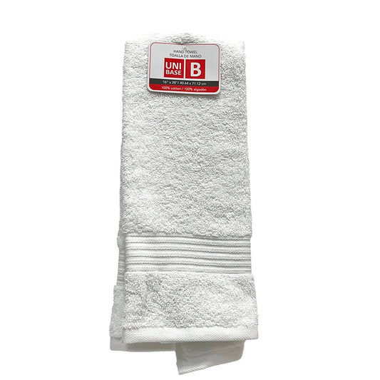 Toalla De Mano Ibiza 16” X 28” Blanco - Unibase - Unibase - Titan.com.pa - 7453122800134