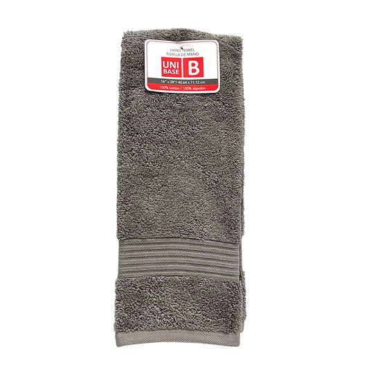 Toalla De Mano Ibiza 16” X 28” Grey - Unibase - Unibase - Titan.com.pa - 7453122800141