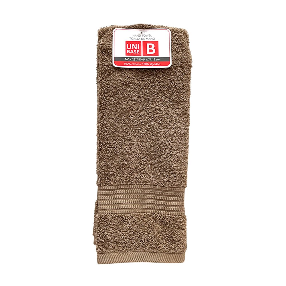 Toalla De Mano Ibiza 16” X 28” Taupe - Unibase - Unibase - Titan.com.pa - 7453122800196