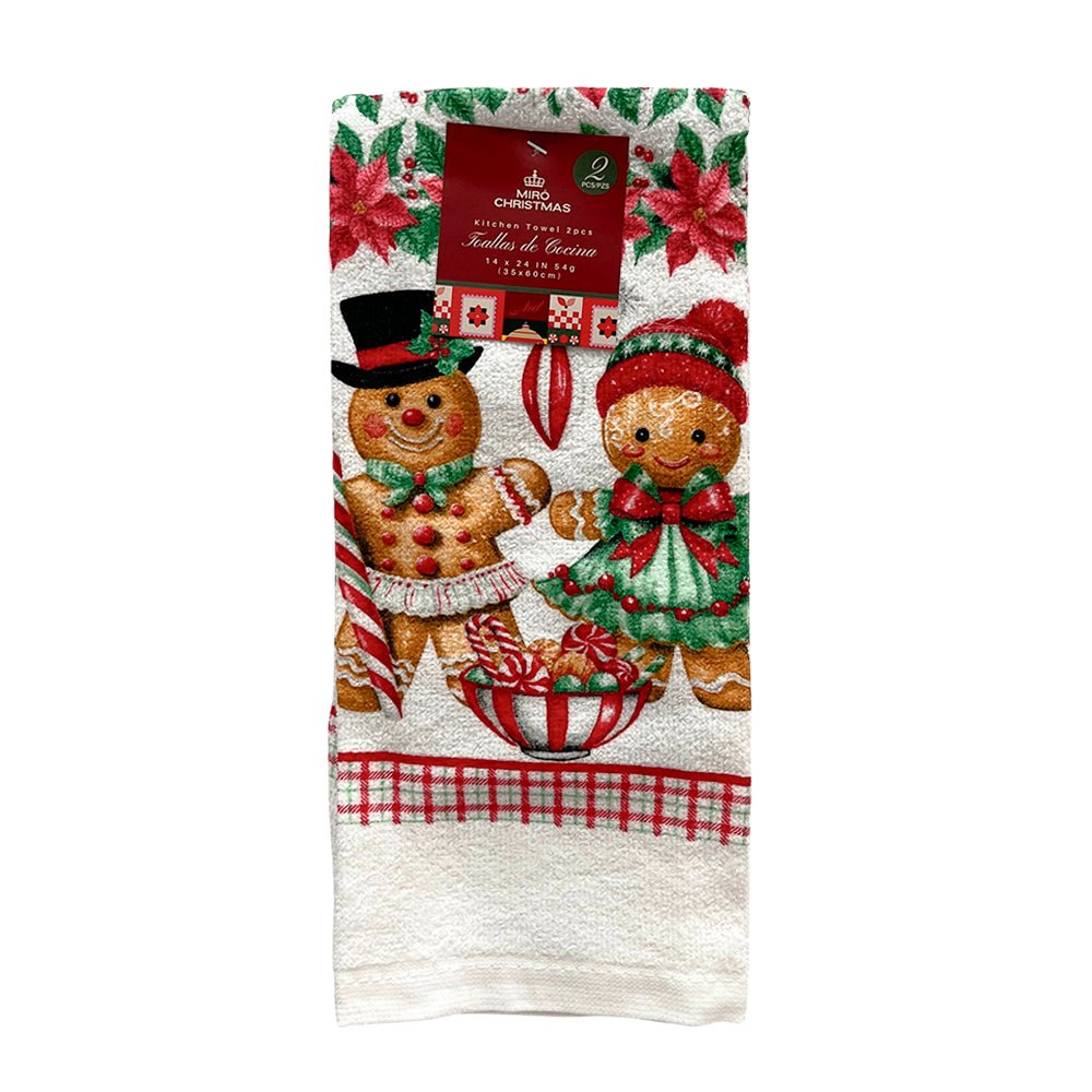 Toallas De Cocina 35 X 60 CM 2 Piezas Jengibre - Miro Christmas