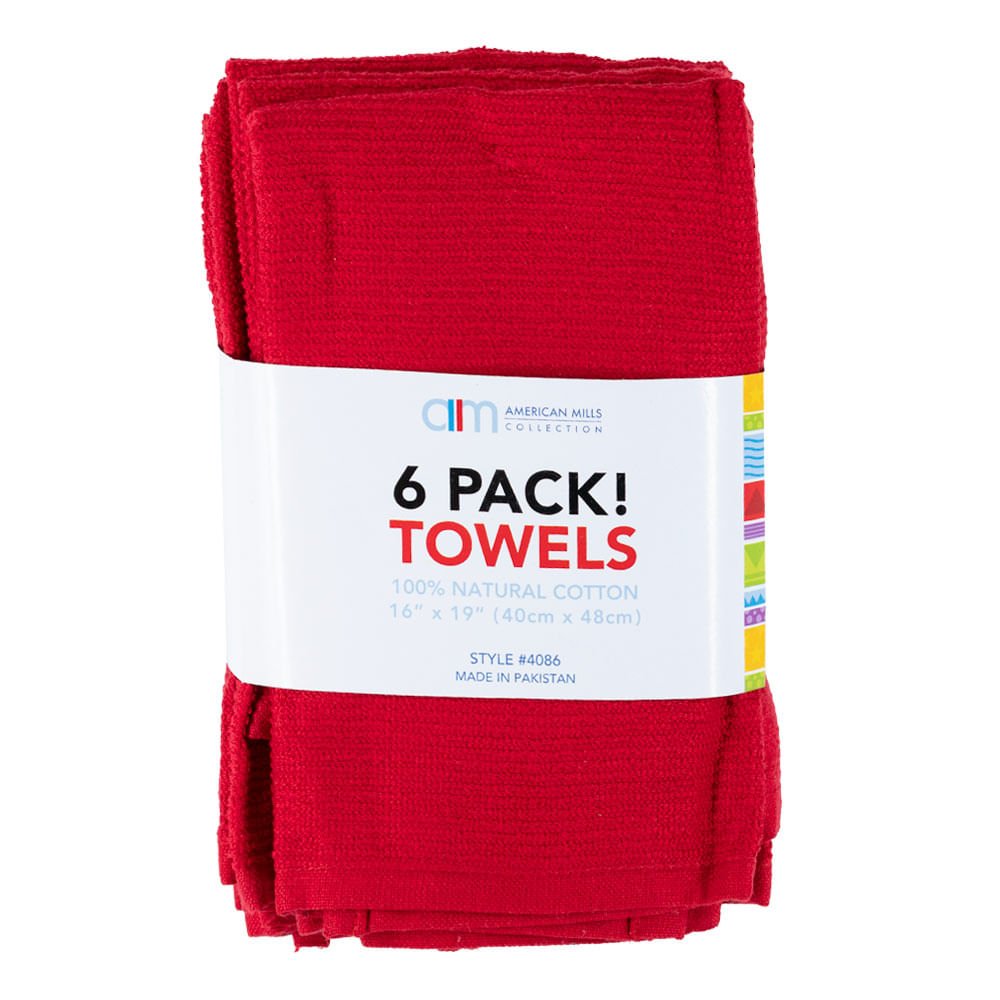 Toallas de Cocina American Mills 40 cm x 48 cm de 6 Piezas
