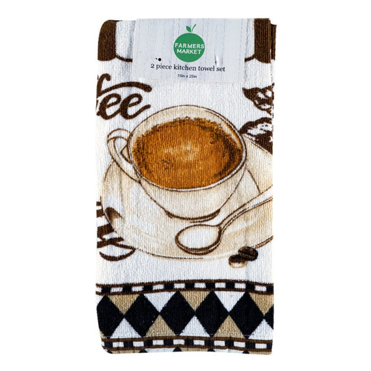 Toallas de Cocina Farmers Market Coffee de 2 Piezas