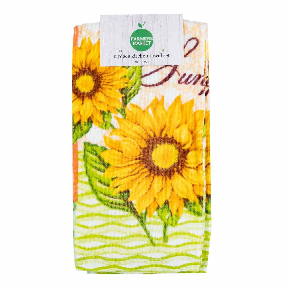 Toallas de Cocina Farmers Market Sunflower de 2 Piezas