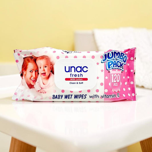 Toallas Húmedas de Bebe Unac Fresh / 120Pza