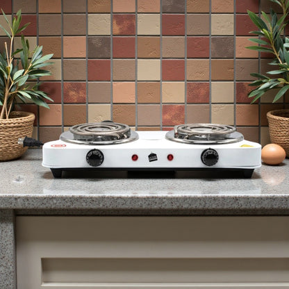 Estufa Eléctrica Home Elegance de 2 Quemadores - Blanca