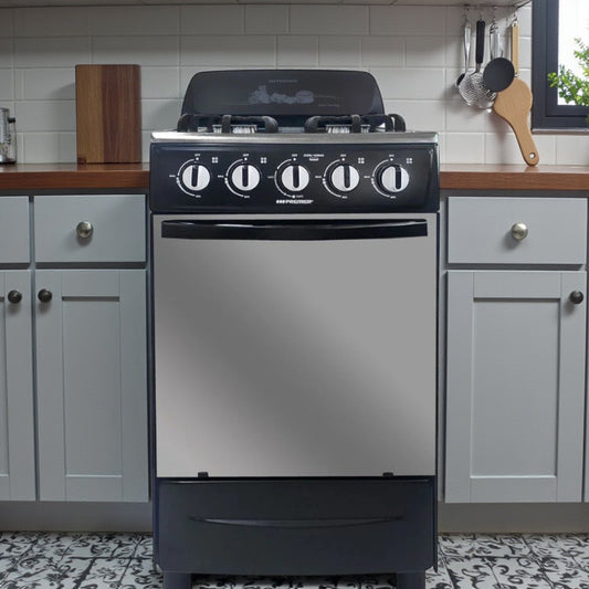 Estufa A Gas 20" Premier / 4 Quemadores / Con Horno / Negro