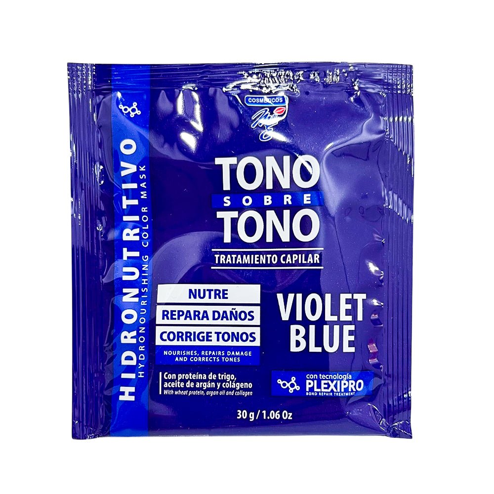 Tratamiento Capilar Tono Sobre Tono Azul Violeta Hidronutritivo 30 G - Cosméticos MYE - Zande - Titan.com.pa - 7709990987270