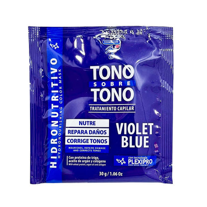 Tratamiento Capilar Tono Sobre Tono Azul Violeta Hidronutritivo 30 G - Cosméticos MYE - Zande - Titan.com.pa - 7709990987270