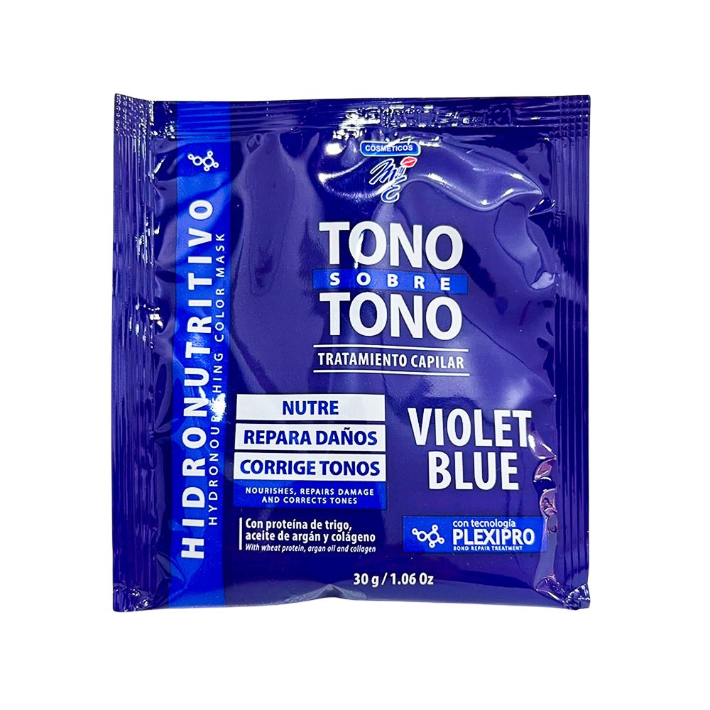Tratamiento Capilar Tono Sobre Tono Azul Violeta Hidronutritivo 30 G - Cosméticos MYE - Zande - Titan.com.pa - 7709990987270