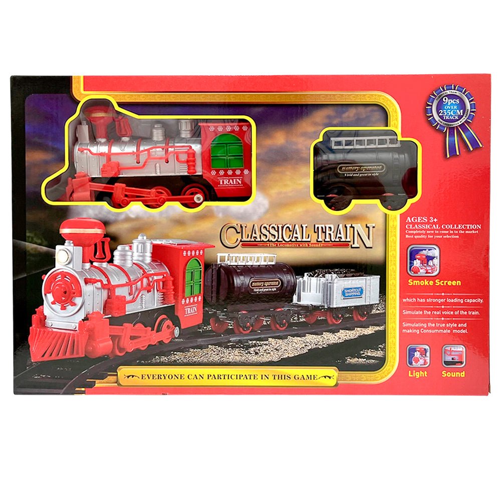 Tren Locomotora Con Pista 75 X 75 CM 9 Piezas Navidad - Star Toys