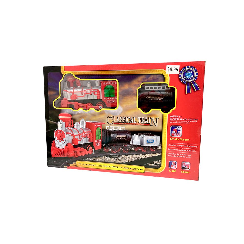 Tren Locomotora Con Pista 75 X 75 CM 9 Piezas Navidad - Star Toys