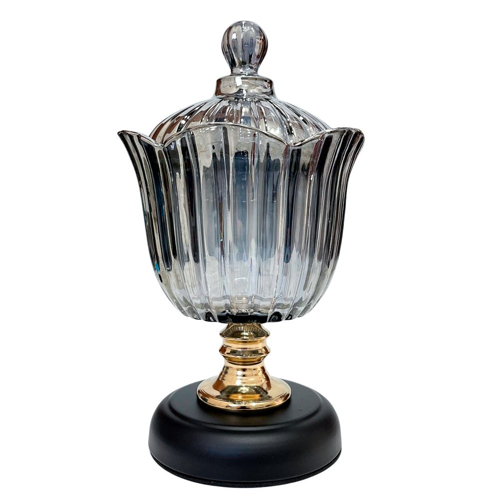Urna Decorativa Montefiori / Metal y Vidrio - 15 x 26 cm - Montefiori - Titan.com.pa - 7453114821543