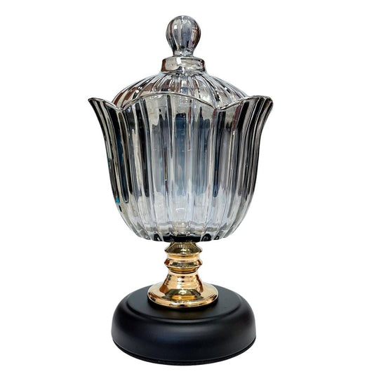 Urna Decorativa Montefiori / Metal y Vidrio - 15 x 26 cm - Montefiori - Titan.com.pa - 7453114821543