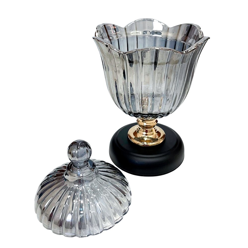 Urna Decorativa Montefiori / Metal y Vidrio - 15 x 26 cm - Montefiori - Titan.com.pa - 7453114821543