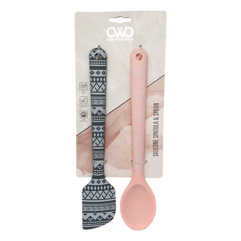 Utensilios De Cocina Cook Whit Color Silicona Set 2Pza