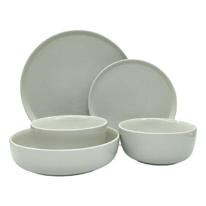 Vajilla De Cerámica Gibson De 16 Piezas Blanco
