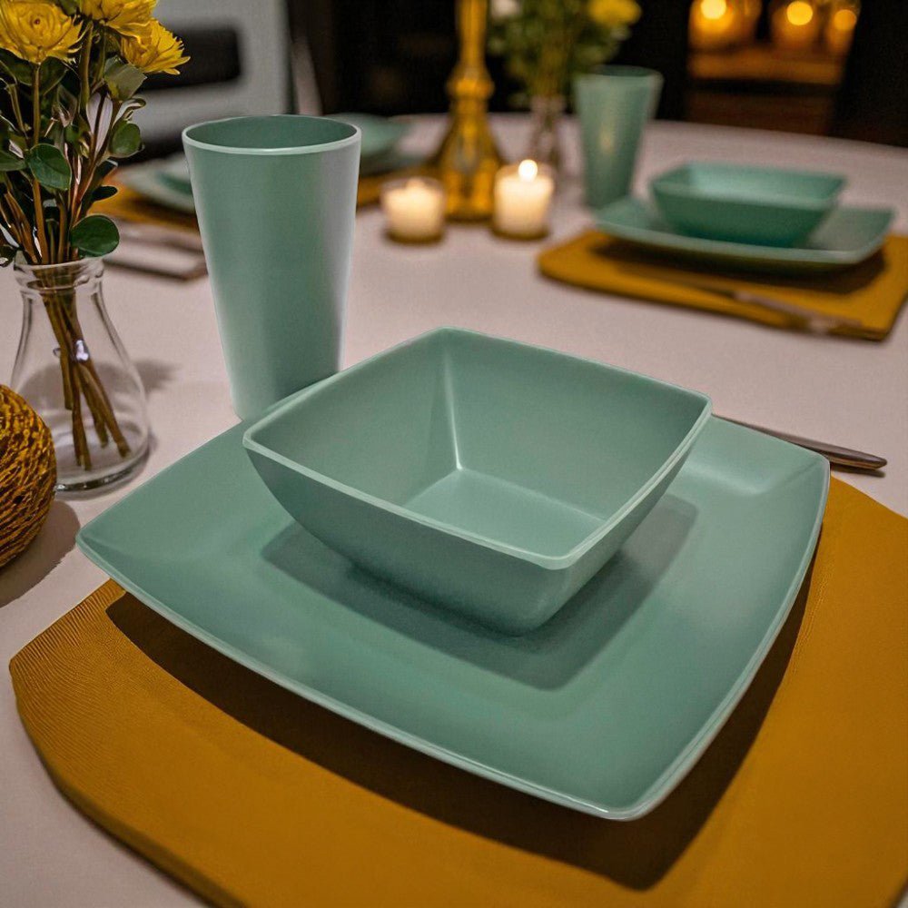 Vajilla Jayson Set De 12 Piezas Melamina Green Gibson - Gibson - Titan.com.pa - 085081550385