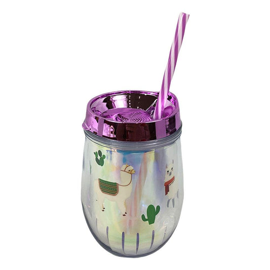 Vaso Acrílico Home Elegance con Tapa y Carrizo - Surtido