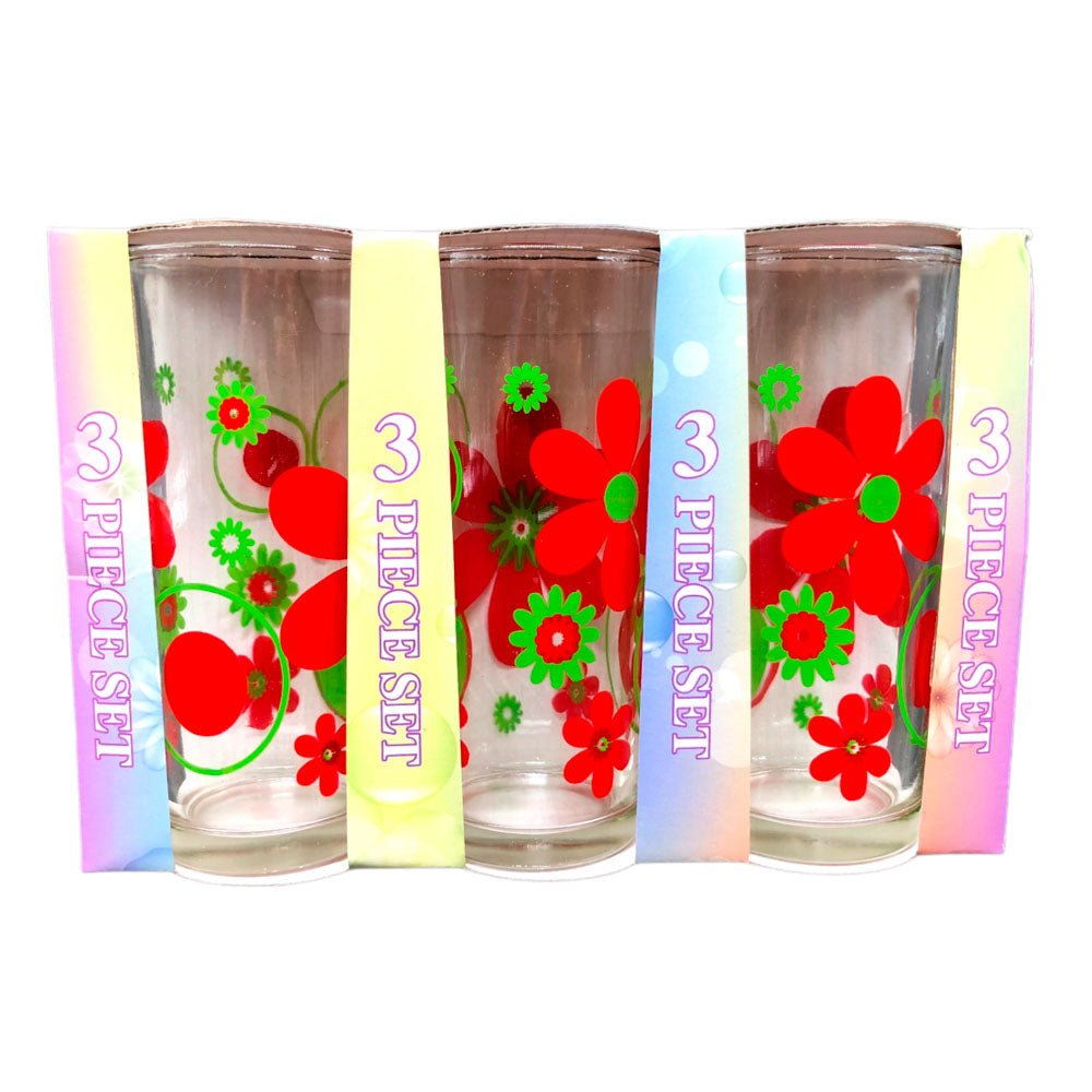 Vaso de Vidrio Glassware 12 oz 3 Piezas