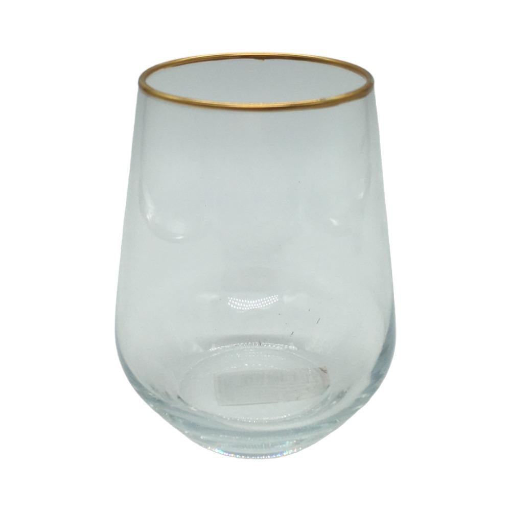Vaso De Vidrio Herevin 14 Oz Borde Decorado