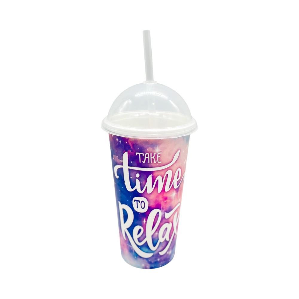 Vaso Plástico Jaguar Shake de 18.5 Oz Con Carrizo- Surtido