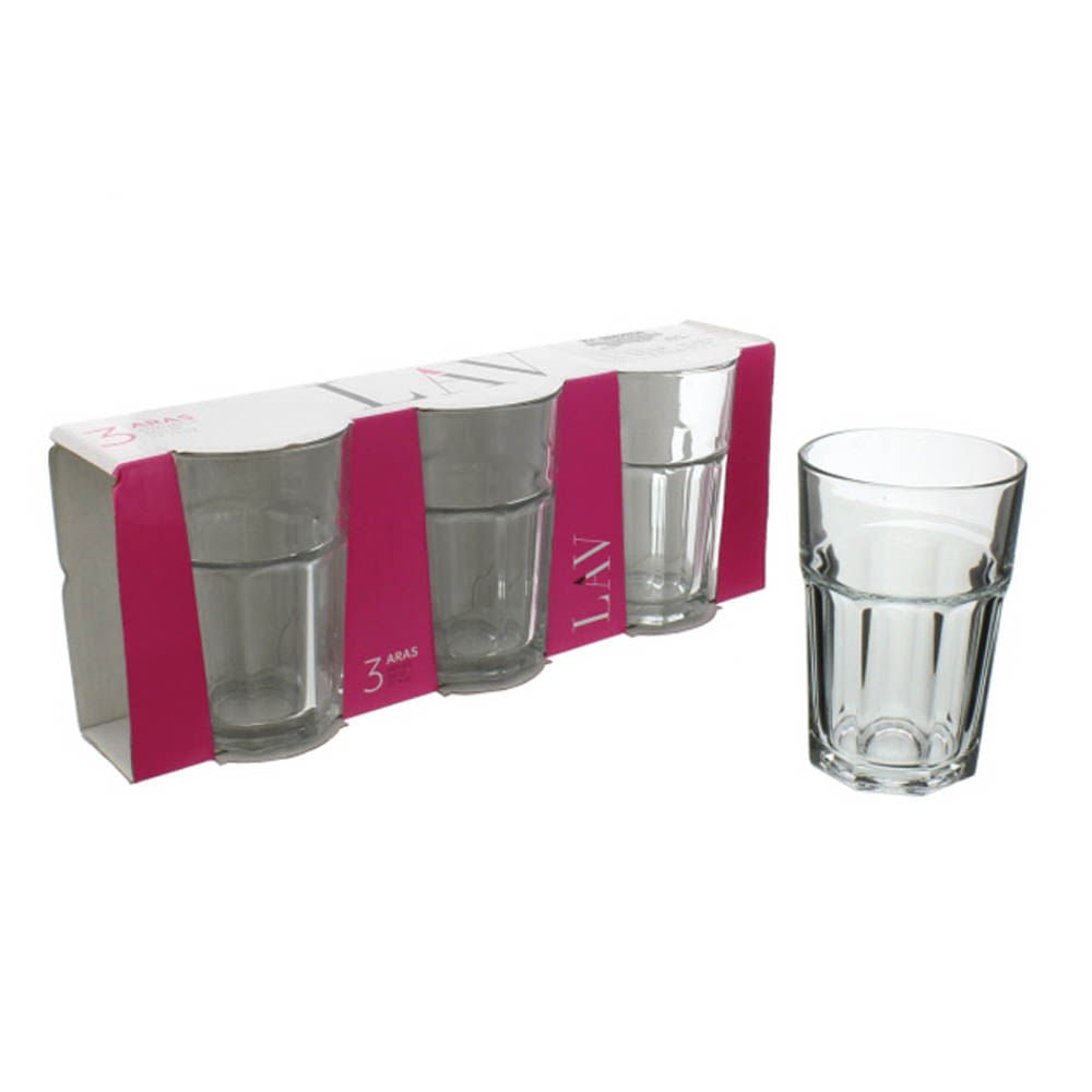 Vasos de Vidrio Lav 3 Pieza